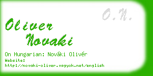 oliver novaki business card